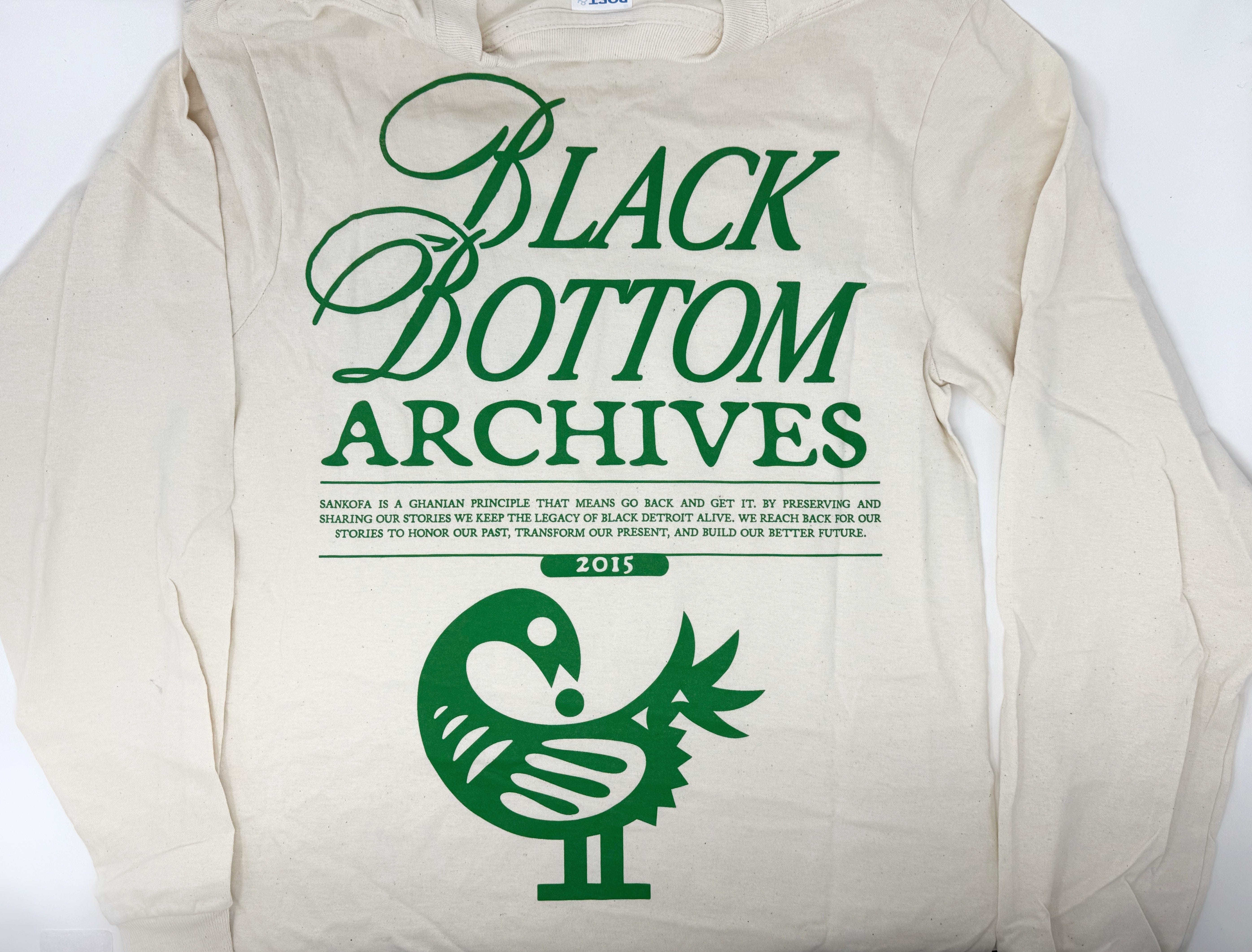 Black Bottom Archives Sankofa Shirt - Long sleeve