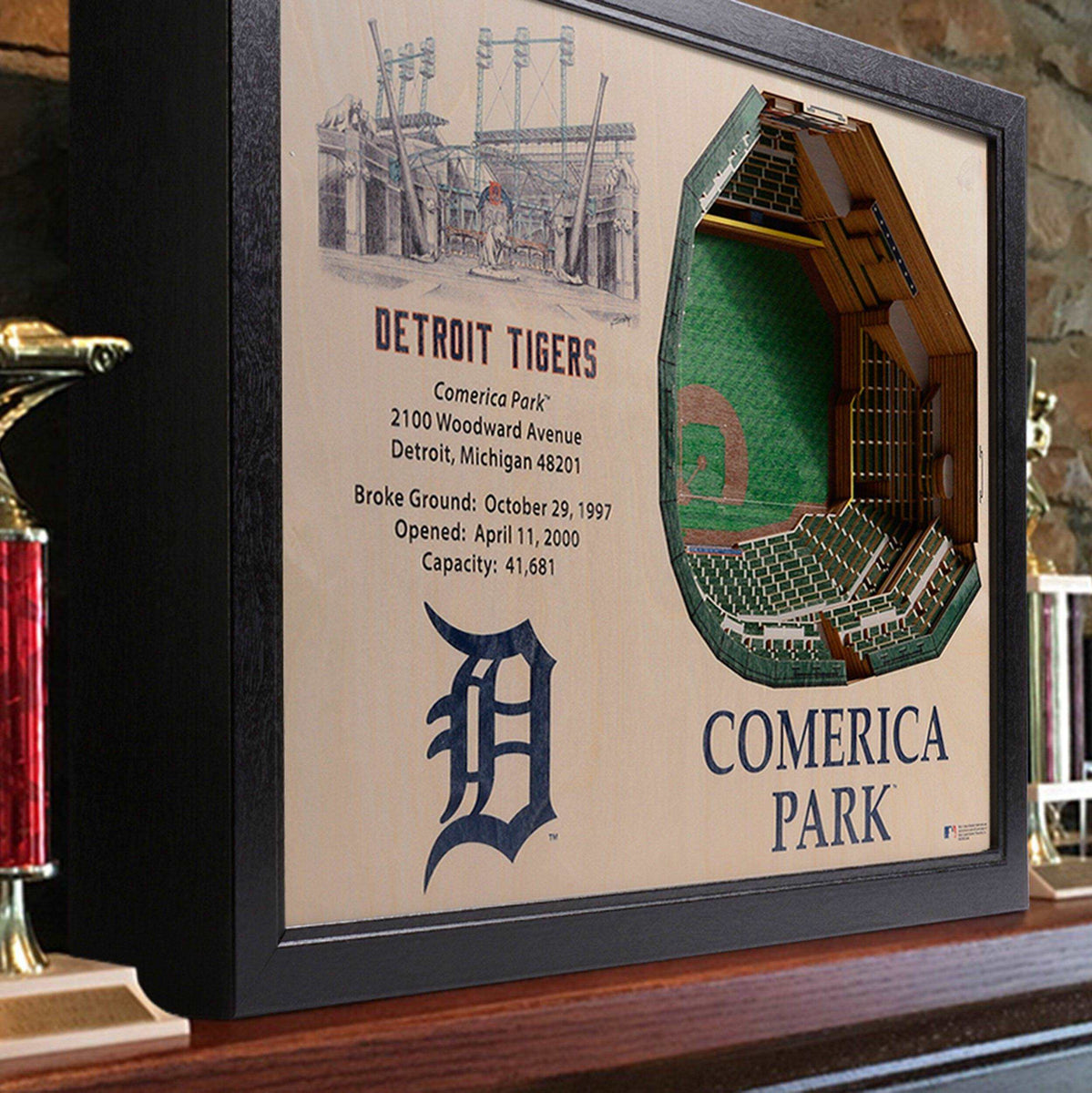 Detroit Tigers - Comerica Park 3D Wall Art