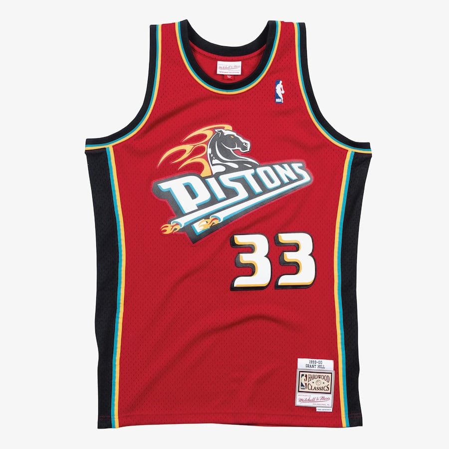 Grant Hill Detroit Pistons 1999-00 Red Swingman Jersey Size: Small Grant Hill Detroit Pistons 1999-00 Red Swingman Jersey Size: Small