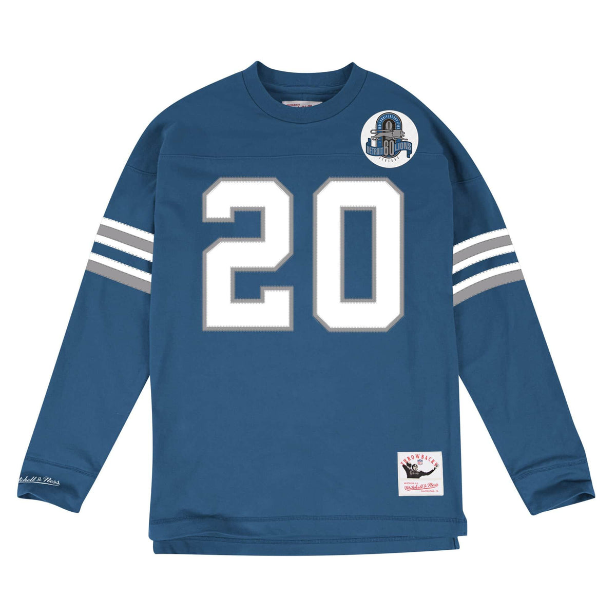 Name & Number Longsleeve Detroit Lions 1993 Barry Sanders Small