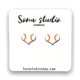 Baseball Heart Earrings