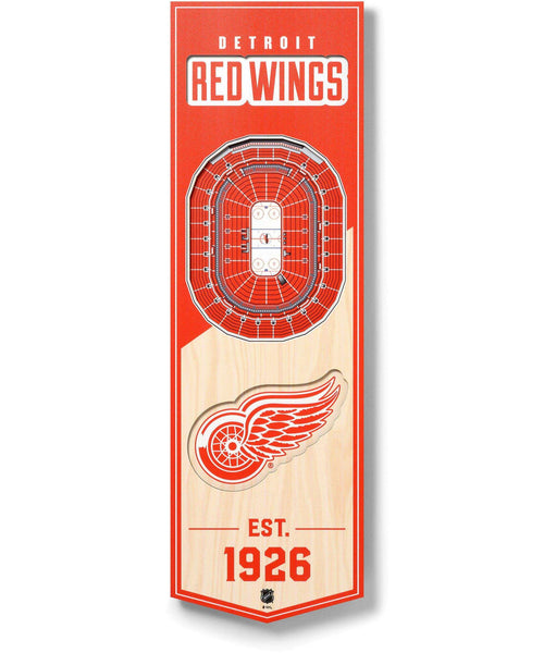 NHL DETROIT Red Wings 3D STADIUMView 6 x 19 Banner - Little Caesars Arena - Detroit Historical Society