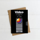VHS Retro T 120 Inspired Happy Birthday Card