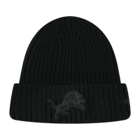 Detroit Lions Triple Black Knit Hat