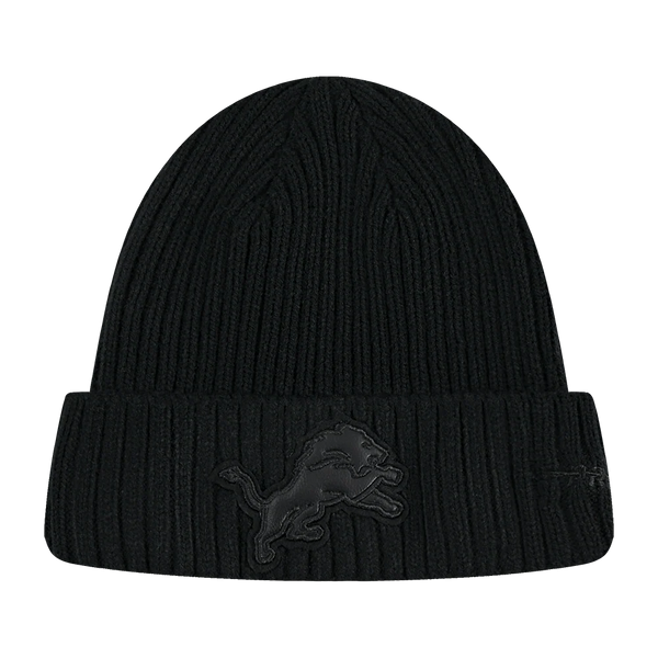 Detroit Lions Triple Black Knit Hat