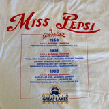 Miss Pepsi Ringer T-shirt White with Red trim