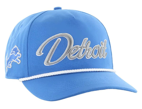'47 Brand Hat '47 Brand Blue Raz Detroit Lions Overhand Hitch RF Snapback 197172513565