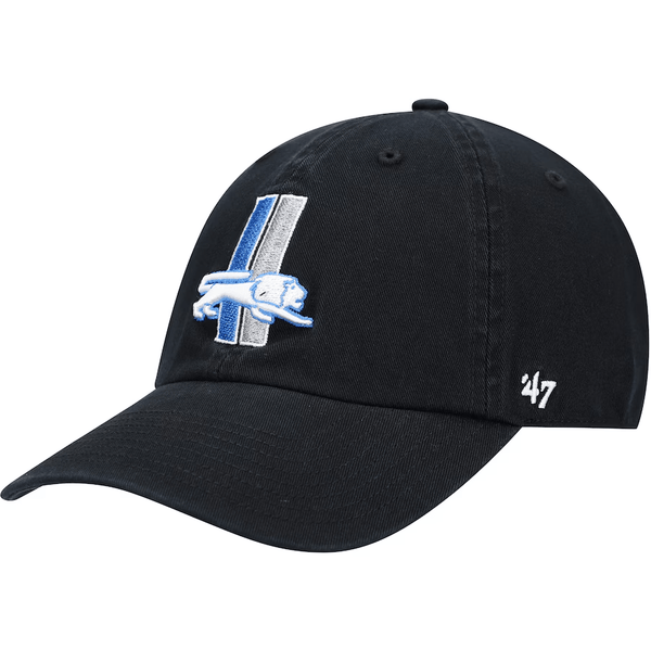 '47 Brand Hat Detroit Lions '47 Black Clean Up Legacy Adjustable Hat 673106668315