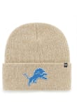'47 Brand Hat Detroit Lions Khaki Knit Hat 198052425282