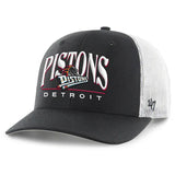 '47 Brand Hat Detroit Pistons Hardwood Classics Arid Trucker Adjustable Hat - Black 199791441953