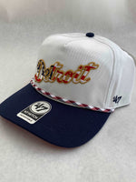 '47 Brand Hat Detroit Tigers '47 White Flag Script Hitch Snapback Hat 196895219303