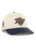 '47 Brand Hat Detroit Tigers Base Knock Hitch Adjustable Hat - Tan 197172077142