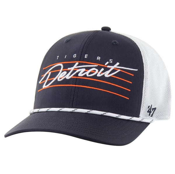 '47 Brand Hat Tigers '47 Navy Downburst Trucker Adjustable Hat 198304038574