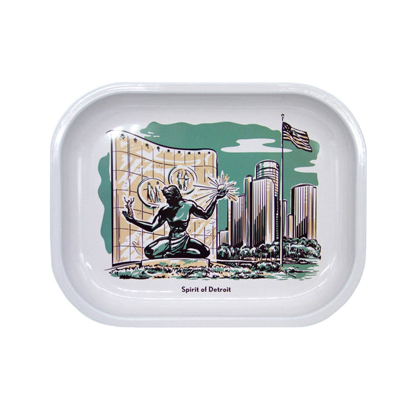 Spirit of Detroit Tin Tray