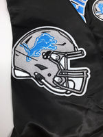 Detroit Lions Black Satin Varsity Jacket