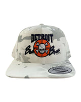 Detroit Bad Boys Camo White/Grey Snapback Cap - Detroit Historical Society