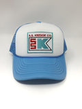 Kresge Logo Foam Trucker Patch Hat - Sky Blue