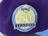 Detroit Pistons Purple 50 Seasons Fitted Hat
