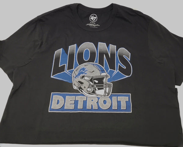 Detroit Lions Bold Letter Flint Black T-Shirt