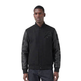 Detroit Lions NFL Triple Black Men's Wool Varsity Jacket