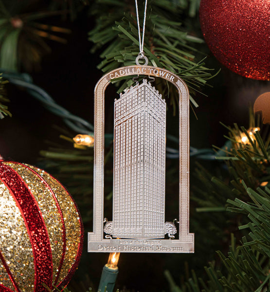 Cadillac Tower Christmas Ornament 2020 edition - Detroit Historical Society
