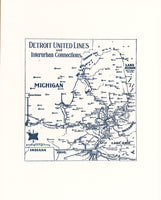 Map Print Editions: Detroit United Lines and Interurban Connections