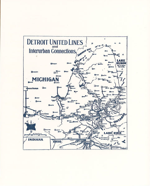 Map Print Editions: Detroit United Lines and Interurban Connections