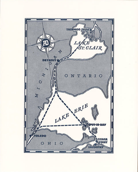 Map Print Editions: Lake Erie & Lake St. Clair