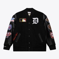 Detroit Tigers Black Out Collection Varsity Jacket Vintage Logo