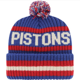 Detroit Pistons Royal Bering Cuff Knit w/Pom