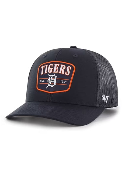 Navy Blue Adjustable Detroit Tigers Squad Trucker Hat