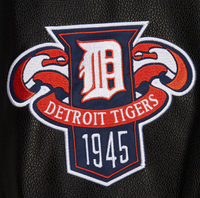 Detroit Tigers Black Out Collection Varsity Jacket Vintage Logo