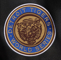 Detroit Tigers Black Out Collection Varsity Jacket Vintage Logo