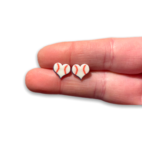 Baseball Heart Earrings