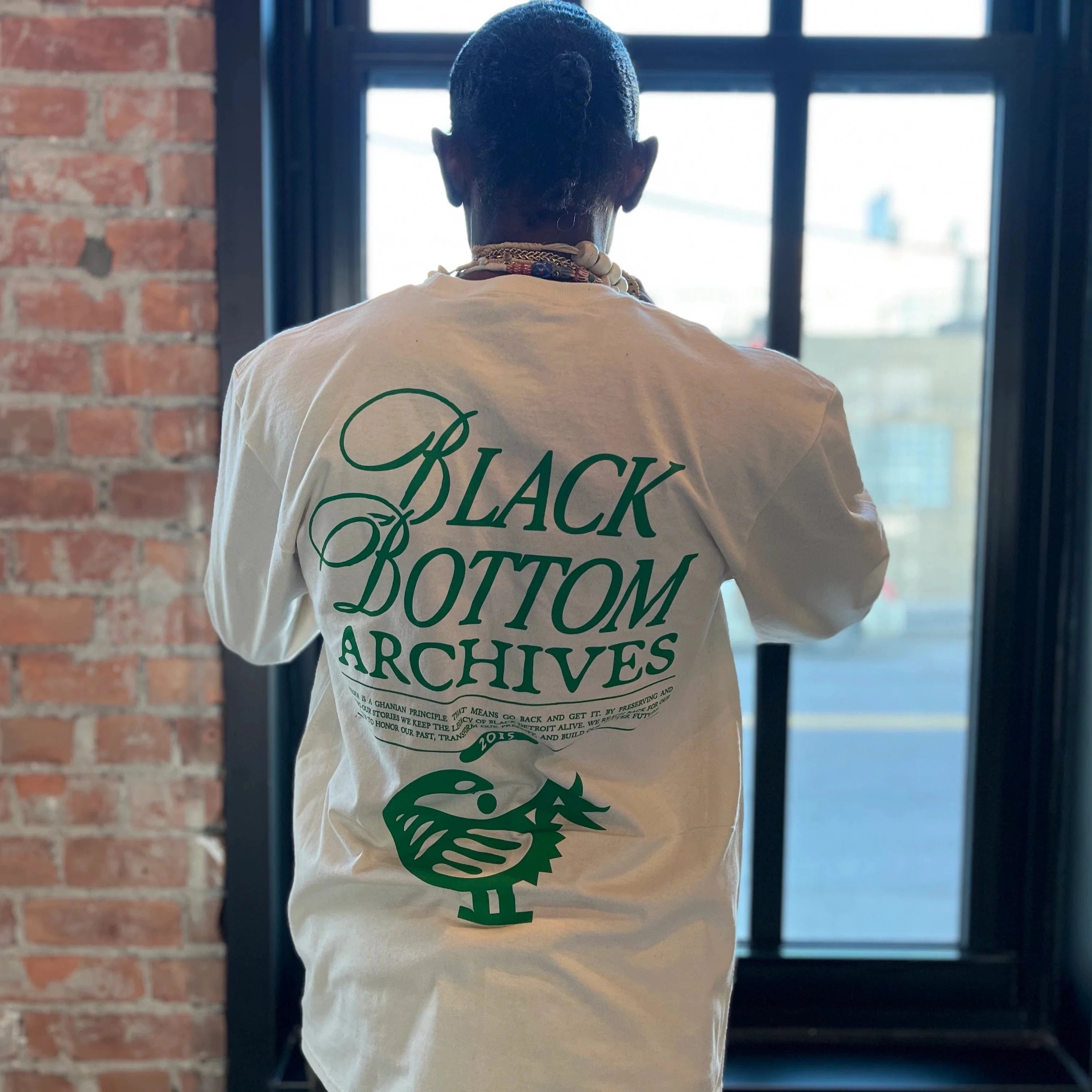 Black Bottom Archives Sankofa Shirt - Long sleeve