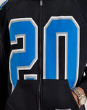 Barry Sanders Black Detroit Lions Maxxed Out Full-Zip Hoodie
