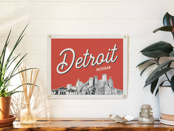 Benoit's Design Co. Detroit, Michigan Felt Banner