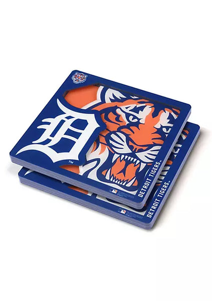 Detroit Tigers 3D Logo Series Coaster - 2 pack