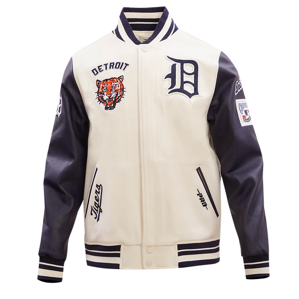 MLB Detroit Tigers Retro Classic Men's Rib Wool Varsity Jacket