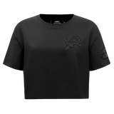 NFL Detroit Lions Triple Black Women's Single Jersey Boxy Tee