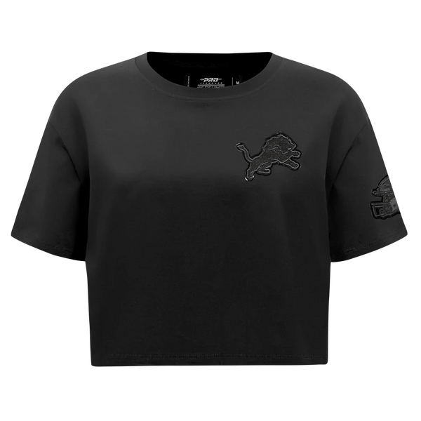 NFL Detroit Lions Triple Black Women's Single Jersey Boxy Tee
