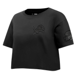 NFL Detroit Lions Triple Black Women's Single Jersey Boxy Tee