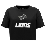 Women's Detroit Lions Pearls Women's Single Jersey Boxy Tee