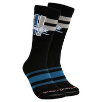 Detroit Lions Lateral Black NFL Crew Socks Mitchell & Ness