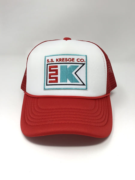 CYBEROPTIX Hat Kresge Logo Foam Trucker Patch Hat - Red 08872193