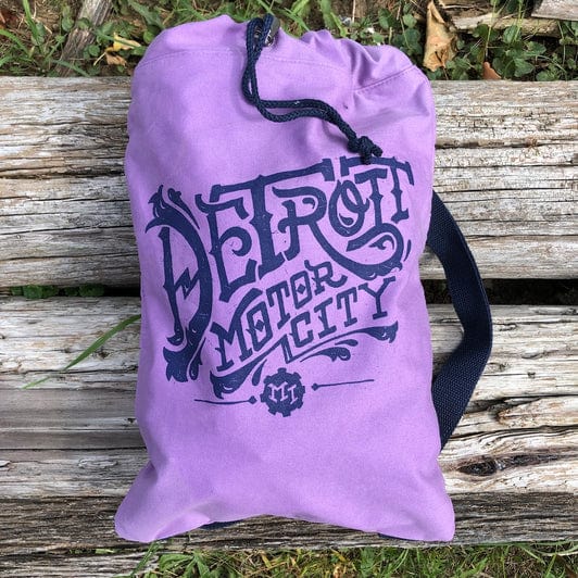 Detroit Shirt Company Backpack Detroit Motor City Vintage Font Cinch Backpack