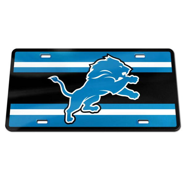 Detroit Lions Acrylic Stripe License Plate