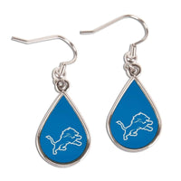 Detroit Lions Earrings Jewelry Carded Tear Drop