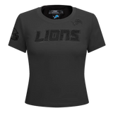NFL Detroit Lions Triple Black Women's Slim Fit Tee