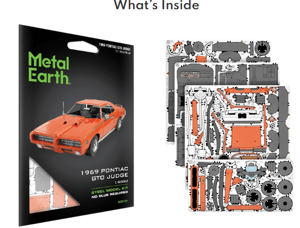 Metal Earth 1969 Pontiac GTO 'Judge' Metal Earth